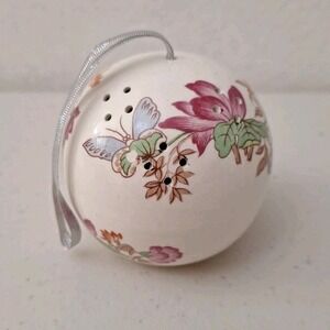 Vtg‎ Japan Pomanders Butterfly Flower Sachet Potpourri Holder Ornament Ceramic